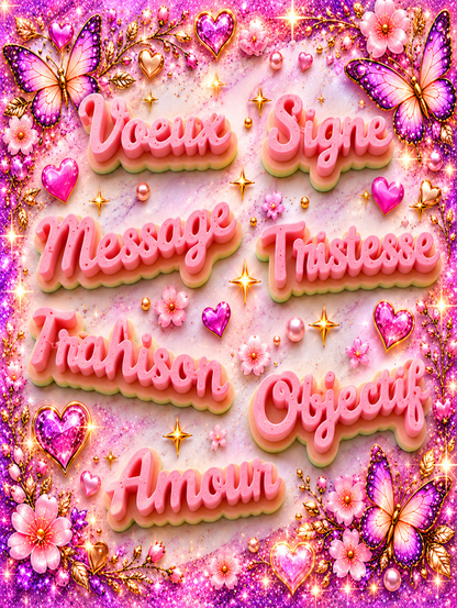 52 Mots Divinatoires en 3D – Messages, Guidance & Tirages Intuitifs oracle divinatoire cartes oracle guidance spirituelle amour avenir développement personnel oracle débutant