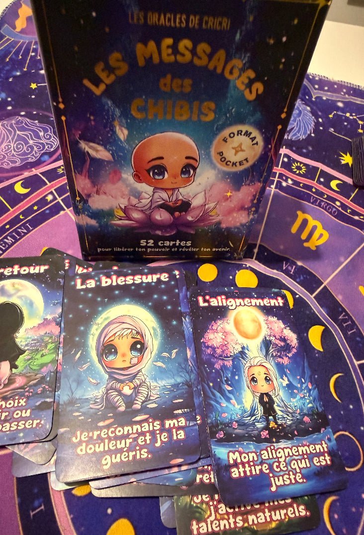 Oracle Pocket – Les Messages des Chibis (52 Cartes) oracle divinatoire cartes oracle guidance spirituelle amour avenir développement personnel oracle débutant