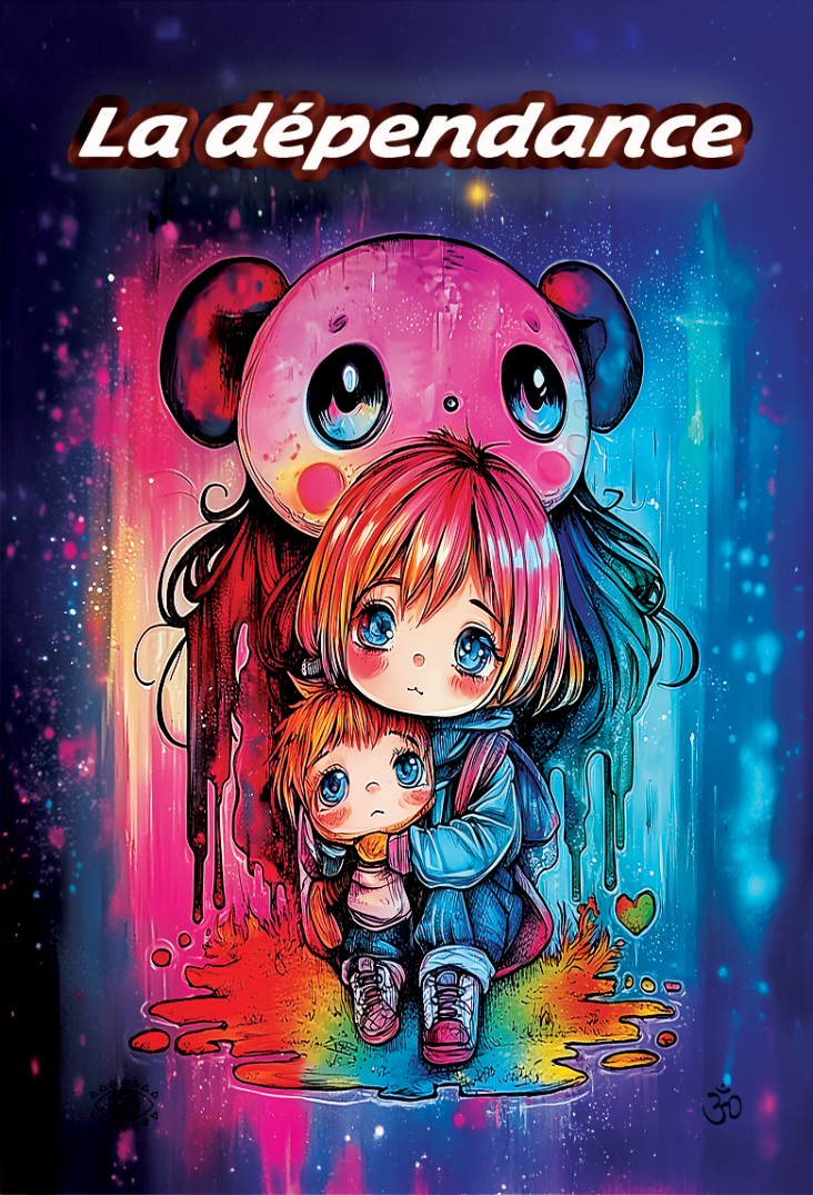 illustration chibi love graffit carte oracle thème amour et relation