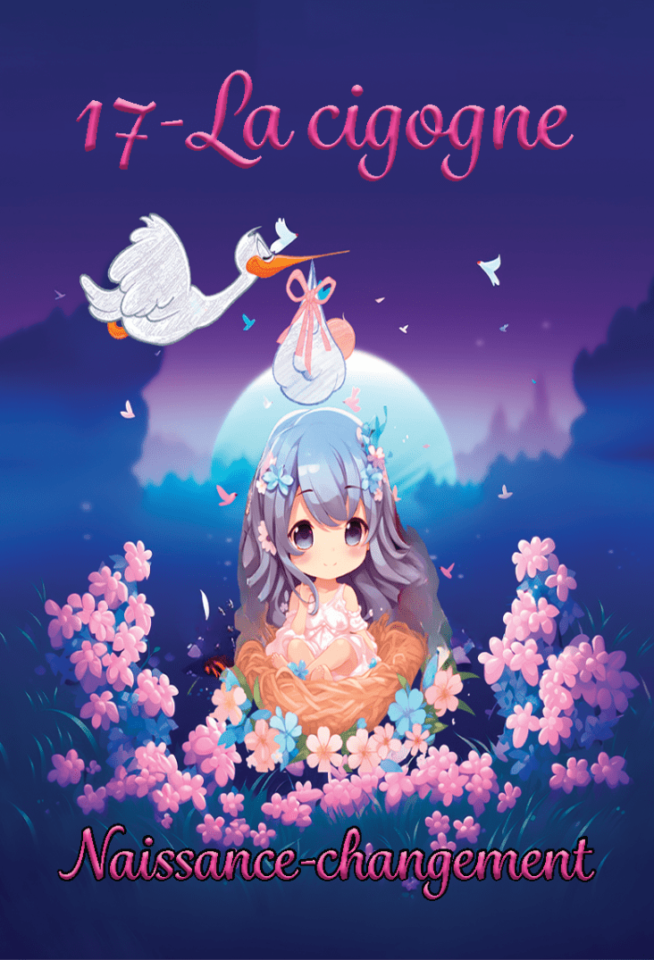 illustration chibi petit lenormand carte symboles divinatoires