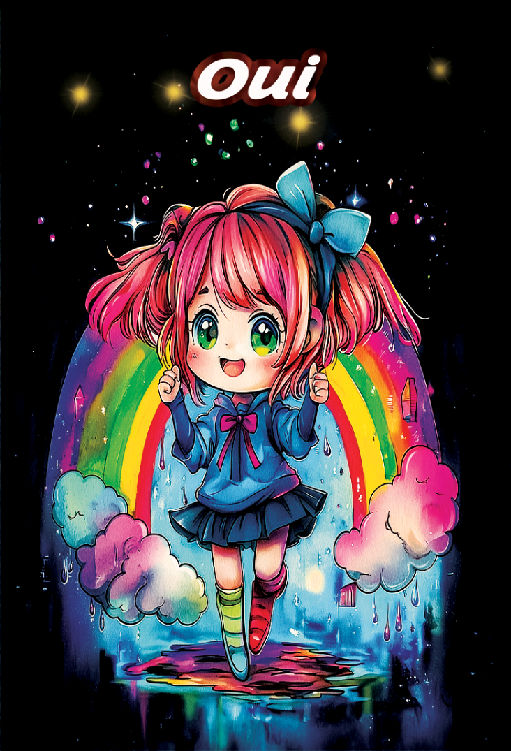 oracle amour chibi love graffit univers coloré et spirituel