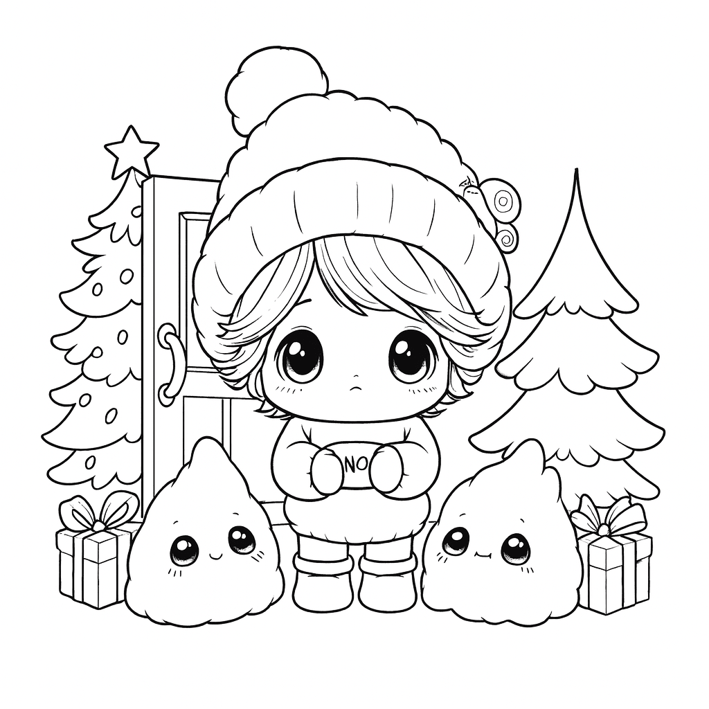 livre de coloriage chibi ouvert activité créative bien-être et détente