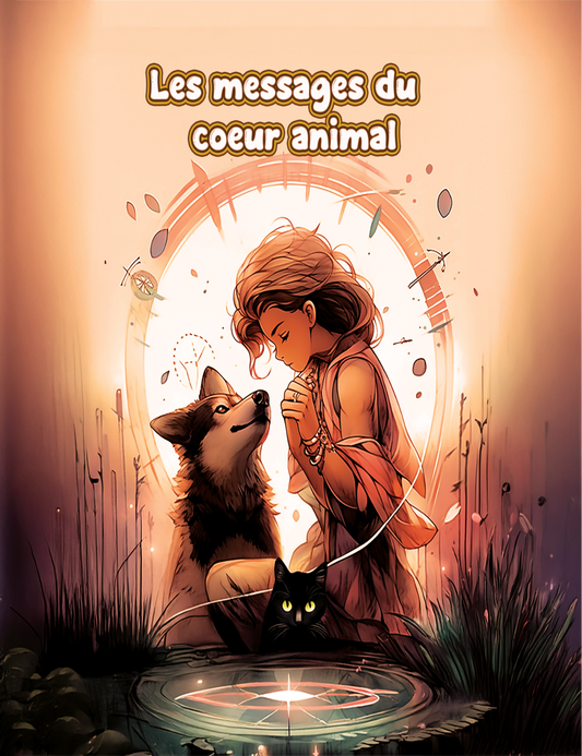 Messages du Cœur Animal – Un oracle message et coloriage pour dialoguer avec son compagnon: Un oracle pour vous relier au cœur de votre animal, ici ou de l’autre côté