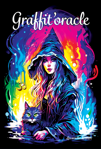Graffiti Oracle – Jeu divinatoire moderne de 70 cartes pour guidance intuitive et tirages spirituels.