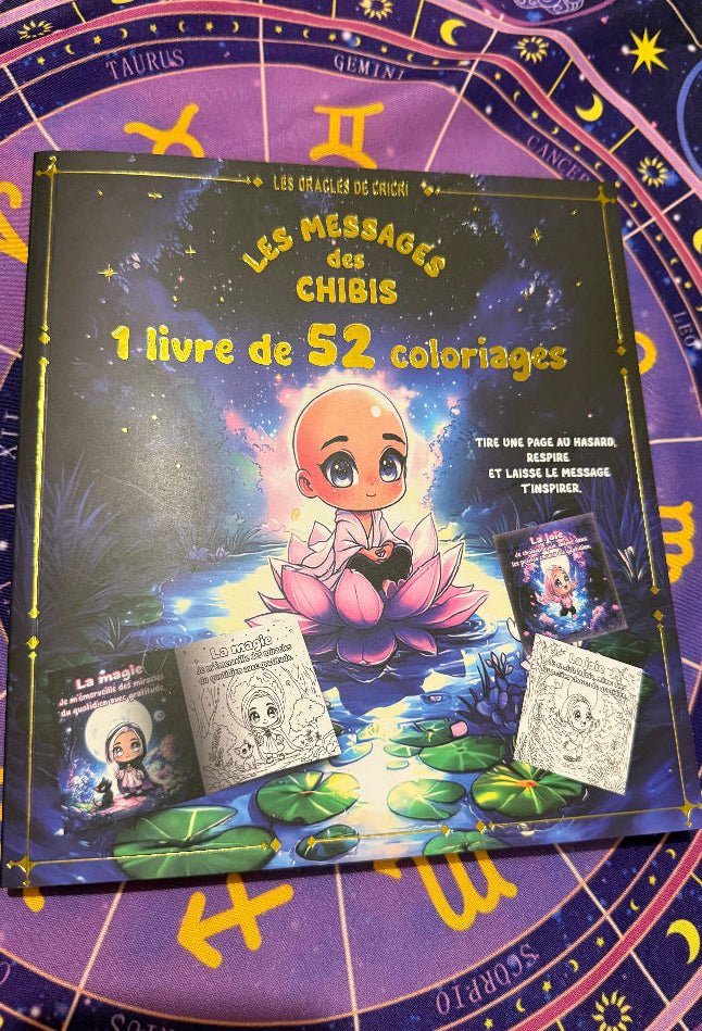 livre de coloriage chibi les messages des chibis univers magique et bien-être