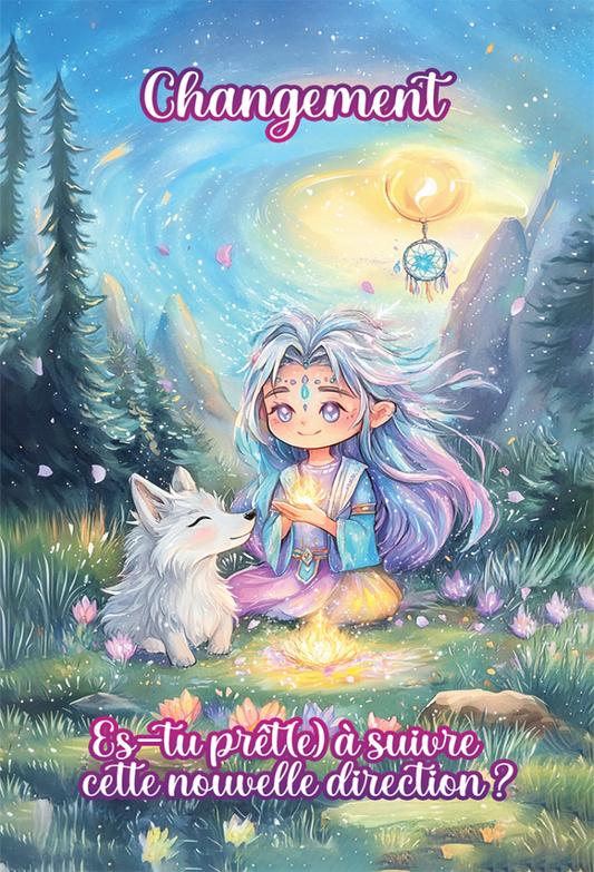 cartes oracle chibi titilleur tirage divinatoire messages amusants