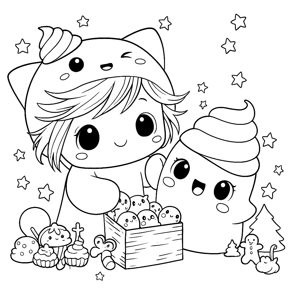 livre coloriage chibi 52 dessins présentation couverture et intérieur